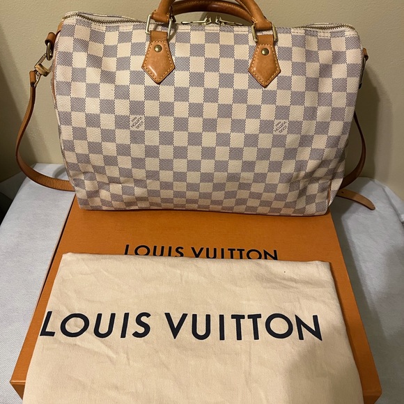 Louis Vuitton Handbags - Louis Vuitton Speedy 35 Bandouliere Damier Azur
